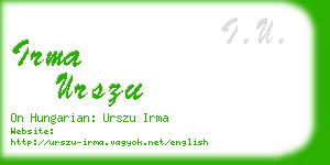 irma urszu business card